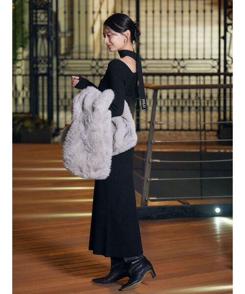 ラグナムーン　ファーコート LAGUNAMOON（ラグナムーン）の「フェイクファーフーディコート（その他