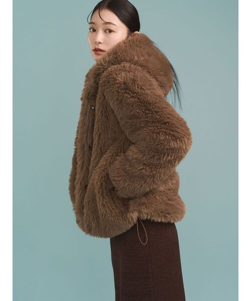 LAGUNAMOON（ラグナムーン）の「フェイクファーフーディコート（その他