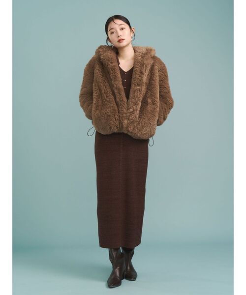 LAGUNAMOON（ラグナムーン）の「フェイクファーフーディコート（その他