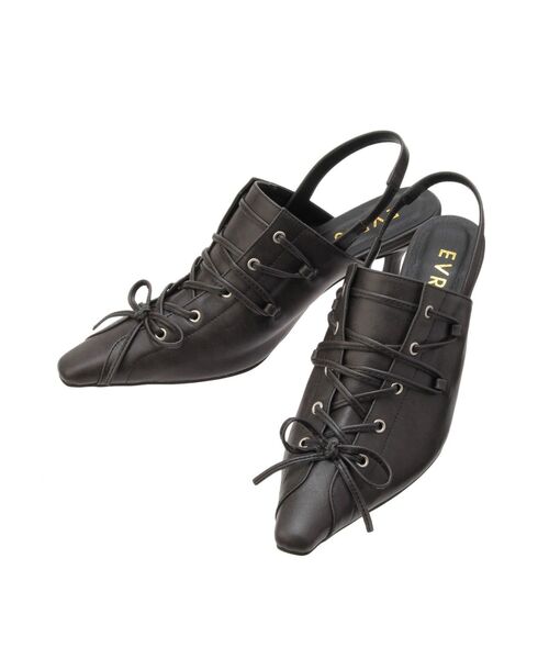 EVRIS（エヴリス）の「レースアップポインテッドヒール（サンダル・レディース・ブラック/ブラウン・SMALL/MEDIUM/LARGE）」の19枚目の写真