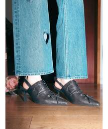 EVRIS | レースアップポインテッドヒール(サンダル)