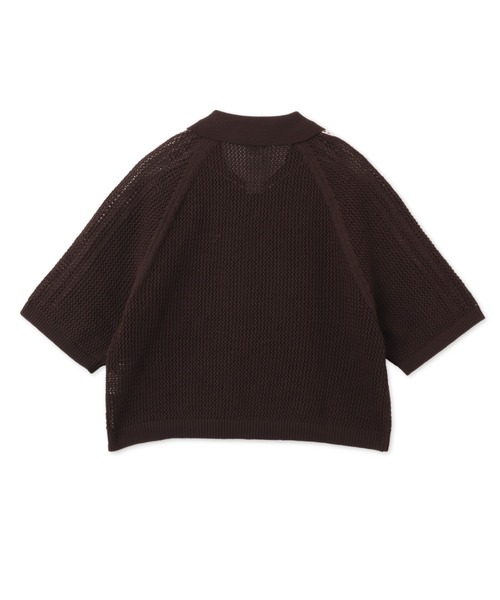 adidas(アディダス)の「adidas KNITTED CROCHET POLO / アディダス ニット クロッシュ ポロ(ニット/セーター・レディース・ブラウン・L/M/S)」の6枚目の写真