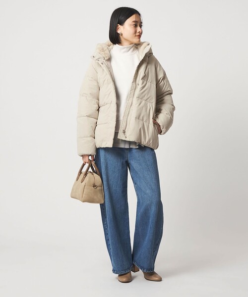 A DAY IN THE LIFE UNITED ARROWS(アデイインザライフユナイテッドアローズ)の「フェイクファーフード ダウンジャケット <A DAY IN THE LIFE>(ダウンジャケット/コート・レディース・ナチュラル/ブラック/オリーブ/モカ・M/L)」の13枚目の写真