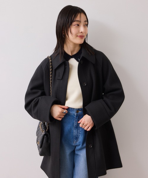 VIS（ビス）の「ビジュー付きシャギーカラーニットトップス（ニット/セーター・レディース・ブラック/ライトグレー/ホワイト・FREE）」の21枚目の写真