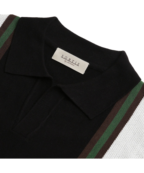 sortie(ソルティ)の「Summer Blend Open Collar Knit (Black)(ポロシャツ・メンズ・その他・LARGE/MEDIUM/X-LARGE)」の3枚目の写真