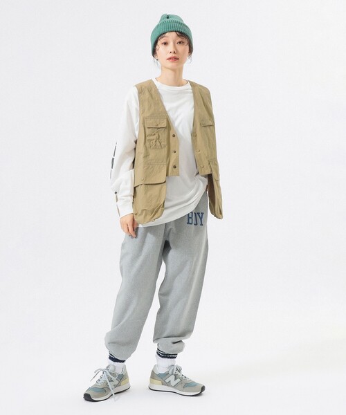 BEAMS BOY(ビームスボーイ)の「ナイロン フィッシング ベスト(ベスト・レディース・ベージュ/ネイビー・ONE SIZE)」の5枚目の写真