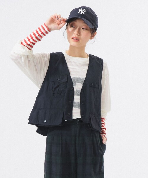 BEAMS BOY（ビームスボーイ）の「ナイロン フィッシング ベスト（ベスト・レディース・ベージュ/ネイビー・ONE SIZE）」の20枚目の写真