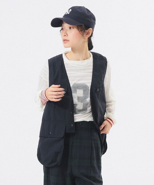 BEAMS BOY（ビームスボーイ）の「ナイロン フィッシング ベスト（ベスト・レディース・ベージュ/ネイビー・ONE SIZE）」の18枚目の写真