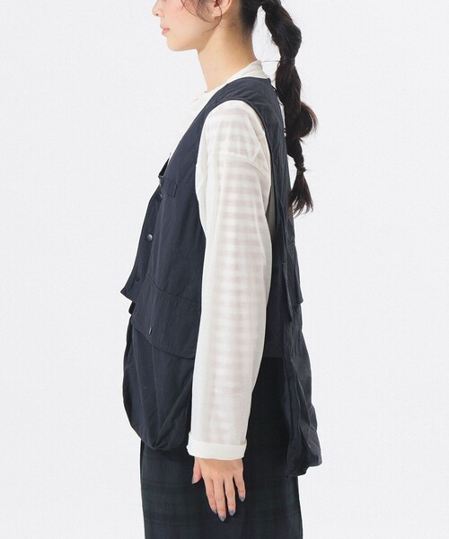 BEAMS BOY（ビームスボーイ）の「ナイロン フィッシング ベスト（ベスト・レディース・ベージュ/ネイビー・ONE SIZE）」の16枚目の写真