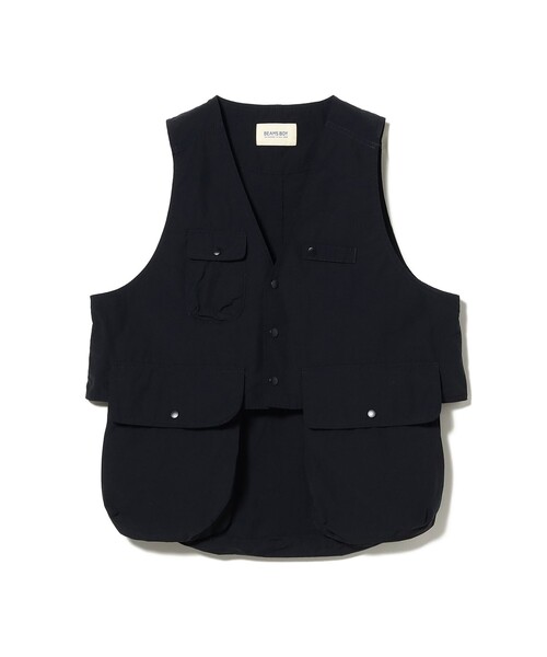 BEAMS BOY（ビームスボーイ）の「ナイロン フィッシング ベスト（ベスト・レディース・ベージュ/ネイビー・ONE SIZE）」の7枚目の写真