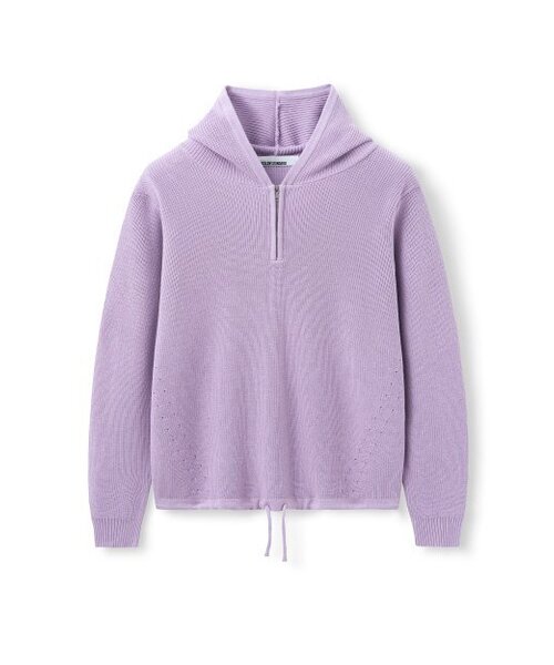 BESLOW(ビースロー)の「ハーフジップアップフードニット ライラック(ニット/セーター・メンズ・その他・LARGE/MEDIUM/SMALL/X-LARGE)」の1枚目の写真