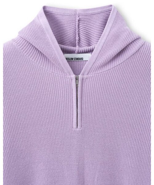 BESLOW(ビースロー)の「ハーフジップアップフードニット ライラック(ニット/セーター・メンズ・その他・LARGE/MEDIUM/SMALL/X-LARGE)」の3枚目の写真