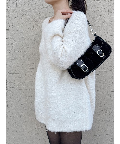 by muni:r（バイ ムニール）の「【2WAY・4色展開】クラシック スエード ショルダー & クロスバッグ（ショルダーバッグ・レディース・ブラック/ライトブラウン/グレー/ブラウン・FREE）」の6枚目の写真