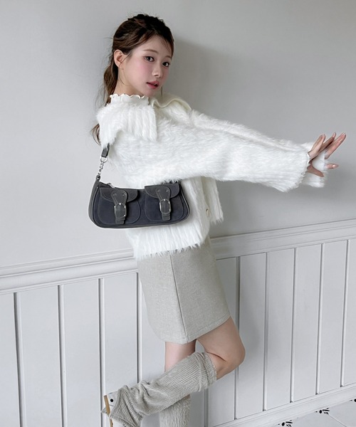 by muni:r（バイ ムニール）の「【2WAY・4色展開】クラシック スエード ショルダー & クロスバッグ（ショルダーバッグ・レディース・ブラック/ライトブラウン/グレー/ブラウン・FREE）」の22枚目の写真