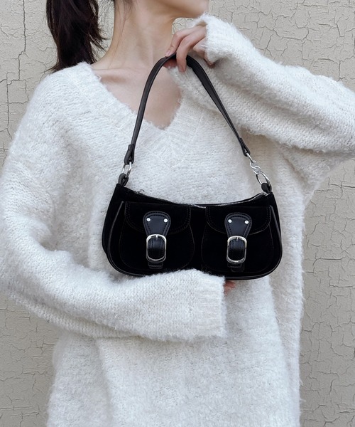 by muni:r（バイ ムニール）の「【2WAY・4色展開】クラシック スエード ショルダー & クロスバッグ（ショルダーバッグ・レディース・ブラック/ライトブラウン/グレー/ブラウン・FREE）」の19枚目の写真