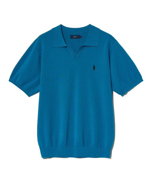 YALE(イェール)の「コンフォートクールスリットネックポロニットブルー(Tシャツ/カットソー・レディース・その他・MEDIUM/SMALL/X-LARGE/LARGE)」の3枚目の写真