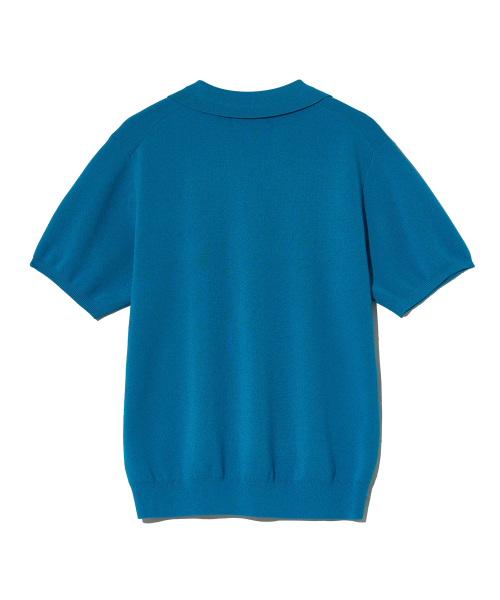 YALE(イェール)の「コンフォートクールスリットネックポロニットブルー(Tシャツ/カットソー・レディース・その他・MEDIUM/SMALL/X-LARGE/LARGE)」の4枚目の写真
