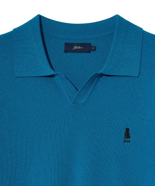 YALE(イェール)の「コンフォートクールスリットネックポロニットブルー(Tシャツ/カットソー・レディース・その他・MEDIUM/SMALL/X-LARGE/LARGE)」の5枚目の写真
