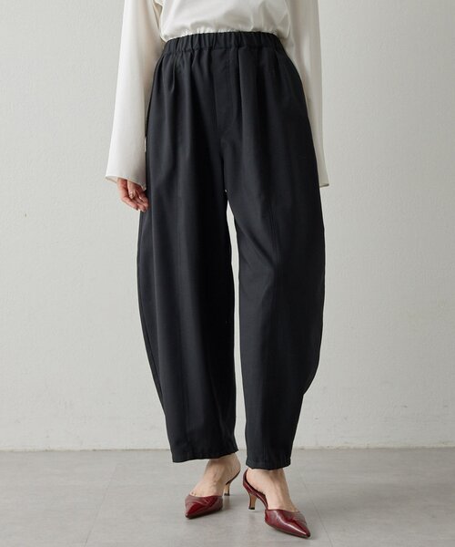 Drawing Numbers（ドローイング ナンバーズ）の「【Drawing Numbers】《セットアップ対応可》ウォッシャブルツイルカーブワイドパンツ（その他パンツ・レディース・ブラック/ネイビー・38）」の11枚目の写真