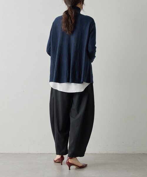 Drawing Numbers（ドローイング ナンバーズ）の「【Drawing Numbers】《セットアップ対応可》ウォッシャブルツイルカーブワイドパンツ（その他パンツ・レディース・ブラック/ネイビー・38）」の15枚目の写真