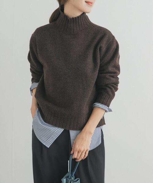 URBAN RESEARCH DOORS（アーバンリサーチドアーズ）の「タートルネックニットプルオーバー（ニット/セーター・レディース・ミント/ダークグレー/レッド/ブラウン/アイボリー・FREE）」の22枚目の写真