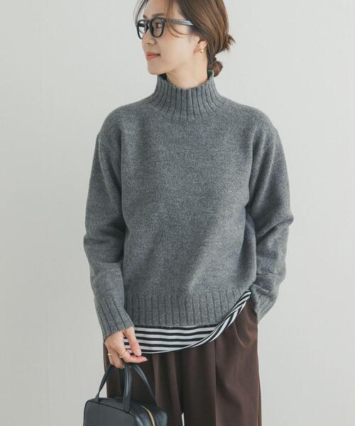 URBAN RESEARCH DOORS（アーバンリサーチドアーズ）の「タートルネックニットプルオーバー（ニット/セーター・レディース・ミント/ダークグレー/レッド/ブラウン/アイボリー・FREE）」の9枚目の写真