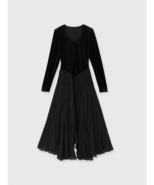 ベロアシフォンドッキングワンピース（ワンピース）｜anuans（ア