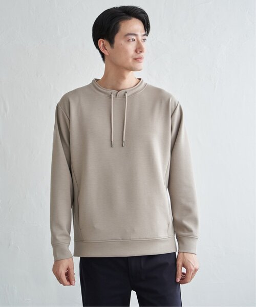 ikka(イッカ)の「GOKU楽リップルダンボールルーイカラー(Tシャツ/カットソー・メンズ・ベージュ/ネイビー/カーキ/サックスブルー・M/L/XL/S)」の10枚目の写真