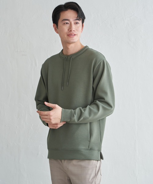 ikka(イッカ)の「GOKU楽リップルダンボールルーイカラー(Tシャツ/カットソー・メンズ・ベージュ/ネイビー/カーキ/サックスブルー・M/L/XL/S)」の6枚目の写真