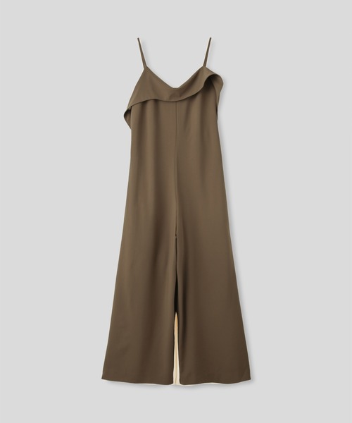 KINO THE KEI（キノザケイ）の「DAILY＆LOUNGEWEAR ドレープネック 2WAY ストラップ オールインワン KINO THE KEI（つなぎ/オールインワン・レディース・アイボリー/ブラウン/ネイビー・M/S）」の2枚目の写真