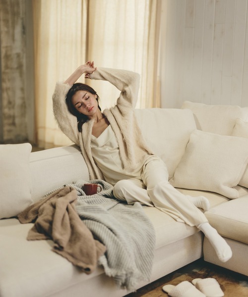 KINO THE KEI（キノザケイ）の「DAILY＆LOUNGEWEAR ドレープネック 2WAY ストラップ オールインワン KINO THE KEI（つなぎ/オールインワン・レディース・アイボリー/ブラウン/ネイビー・M/S）」の22枚目の写真