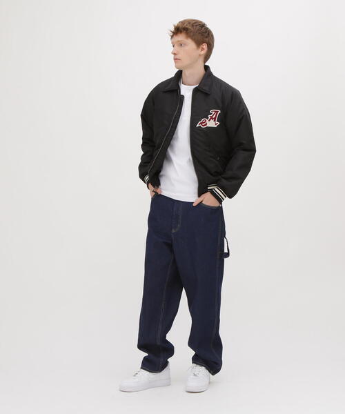AVIREX(アヴィレックス)の「《WEB&DEPOT限定》NYLON VARSITY JACKET / ナイロン バーシティージャケット / AVIREX / アヴィレックス(スタジャン・メンズ・ブラック/シルバー・M/XL/2XL/L)」の7枚目の写真