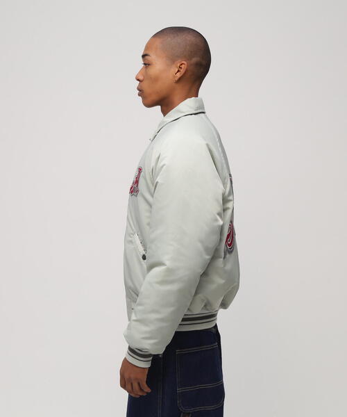 AVIREX(アヴィレックス)の「《WEB&DEPOT限定》NYLON VARSITY JACKET / ナイロン バーシティージャケット / AVIREX / アヴィレックス(スタジャン・メンズ・ブラック/シルバー・M/XL/2XL/L)」の12枚目の写真
