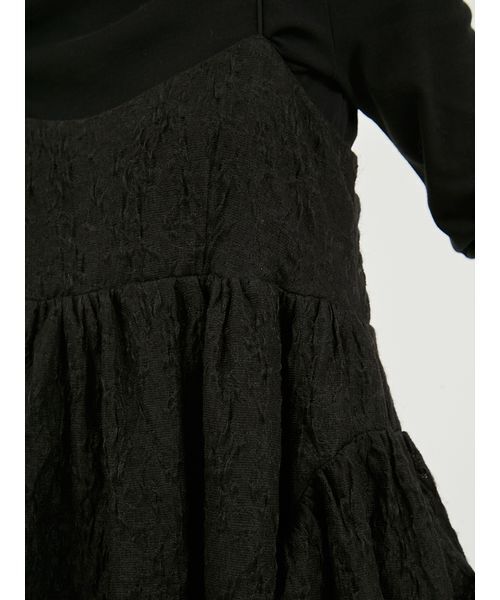 emmi(エミ)の「【セットアイテム】フラワージャガードワンピース(ワンピース・レディース・アイボリー/ブラック/ライトブルー・0/1)」の10枚目の写真