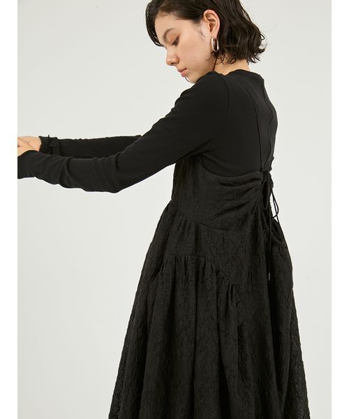 emmi(エミ)の「【セットアイテム】フラワージャガードワンピース(ワンピース・レディース・アイボリー/ブラック/ライトブルー・0/1)」の14枚目の写真