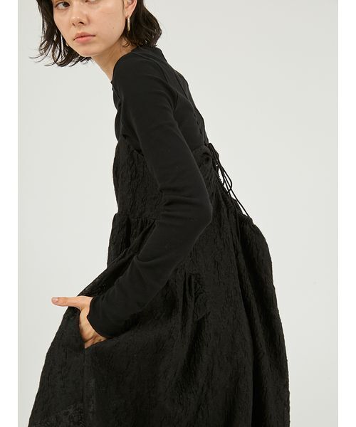 emmi(エミ)の「【セットアイテム】フラワージャガードワンピース(ワンピース・レディース・アイボリー/ブラック/ライトブルー・0/1)」の15枚目の写真