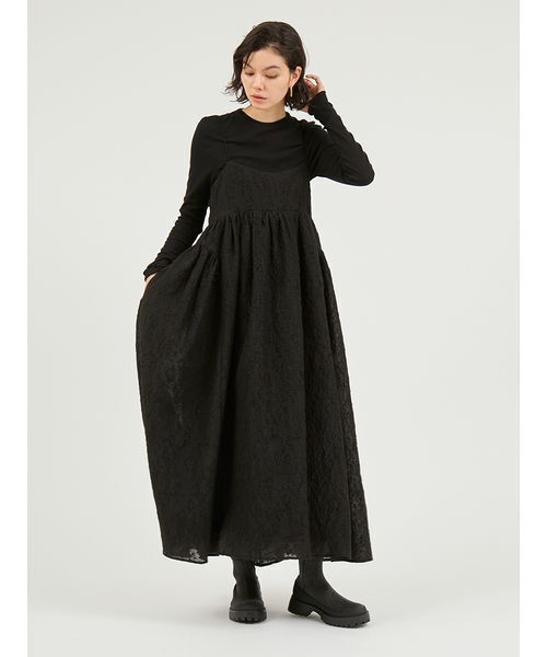 emmi(エミ)の「【セットアイテム】フラワージャガードワンピース(ワンピース・レディース・アイボリー/ブラック/ライトブルー・0/1)」の17枚目の写真