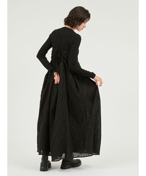 emmi(エミ)の「【セットアイテム】フラワージャガードワンピース(ワンピース・レディース・アイボリー/ブラック/ライトブルー・0/1)」の18枚目の写真