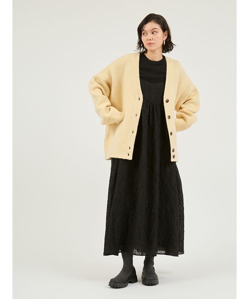 emmi(エミ)の「【セットアイテム】フラワージャガードワンピース(ワンピース・レディース・アイボリー/ブラック/ライトブルー・0/1)」の19枚目の写真