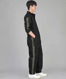 SAINTCREW（セントクルー）の「Bold Khaki Line Jumpsuit BLJ-522 Black（つなぎ/オールインワン・メンズ）」