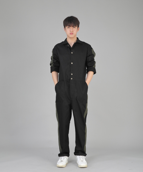 SAINTCREW(セントクルー)の「ボールドカーキラインジャンプスーツ BLJ-522 ブラック(つなぎ/オールインワン・メンズ・その他・MEDIUM/LARGE/X-LARGE)」の5枚目の写真