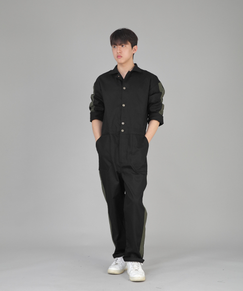 SAINTCREW(セントクルー)の「ボールドカーキラインジャンプスーツ BLJ-522 ブラック(つなぎ/オールインワン・メンズ・その他・MEDIUM/LARGE/X-LARGE)」の6枚目の写真