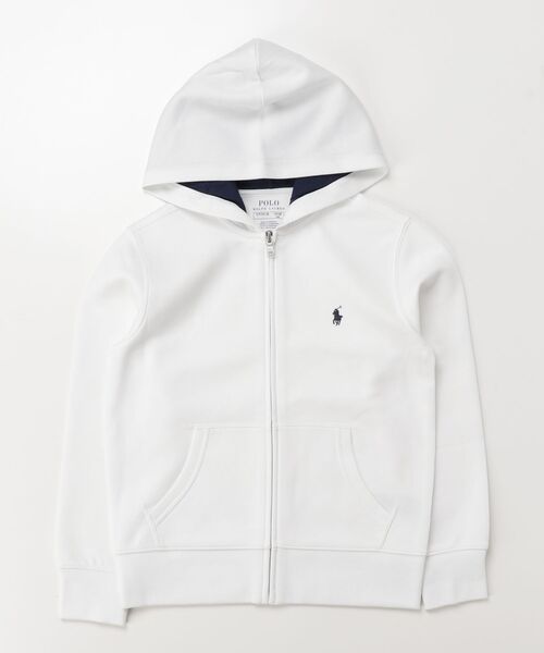 POLO RALPH LAUREN CHILDRENSWEAR（ポロ ラルフ ローレン チルドレンズウェア）の「ダブルニット フルジップ フーディ（パーカー・キッズ・ホワイト・M/L/XL/S）」の4枚目の写真