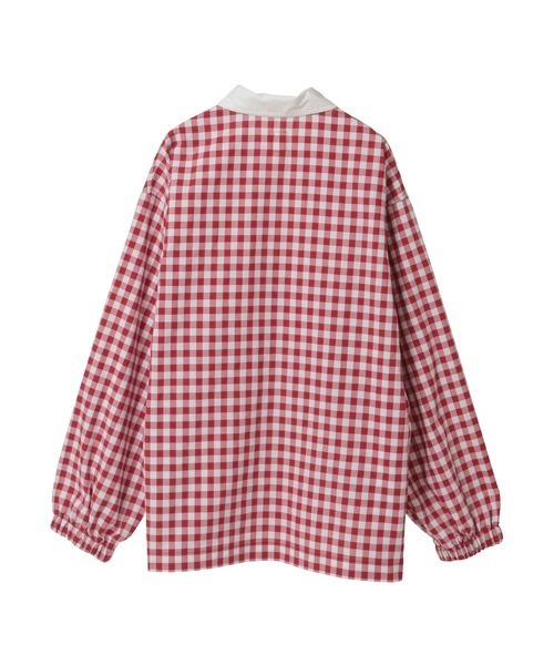 KARL HELMUT(カールヘルム)の「Kロゴワッペン付きギンガムチェックブラウス(シャツ/ブラウス・メンズ・レッド/ブラック/チョコ・フリー)」の5枚目の写真