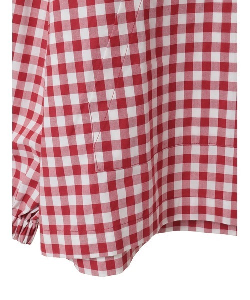 KARL HELMUT(カールヘルム)の「Kロゴワッペン付きギンガムチェックブラウス(シャツ/ブラウス・メンズ・レッド/ブラック/チョコ・フリー)」の9枚目の写真