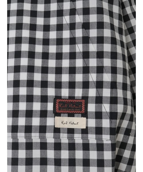 KARL HELMUT(カールヘルム)の「Kロゴワッペン付きギンガムチェックブラウス(シャツ/ブラウス・メンズ・レッド/ブラック/チョコ・フリー)」の12枚目の写真
