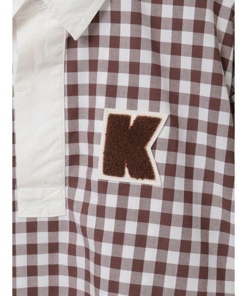 KARL HELMUT(カールヘルム)の「Kロゴワッペン付きギンガムチェックブラウス(シャツ/ブラウス・メンズ・レッド/ブラック/チョコ・フリー)」の13枚目の写真