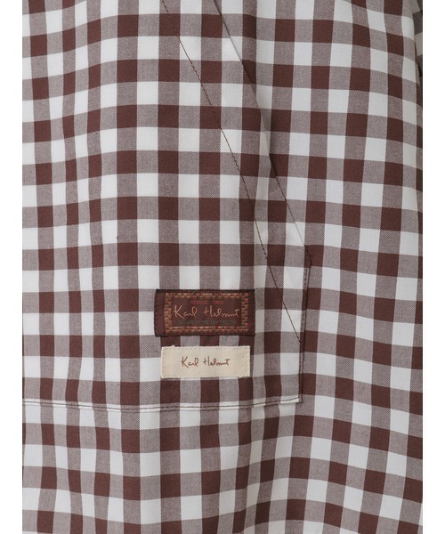 KARL HELMUT(カールヘルム)の「Kロゴワッペン付きギンガムチェックブラウス(シャツ/ブラウス・メンズ・レッド/ブラック/チョコ・フリー)」の14枚目の写真