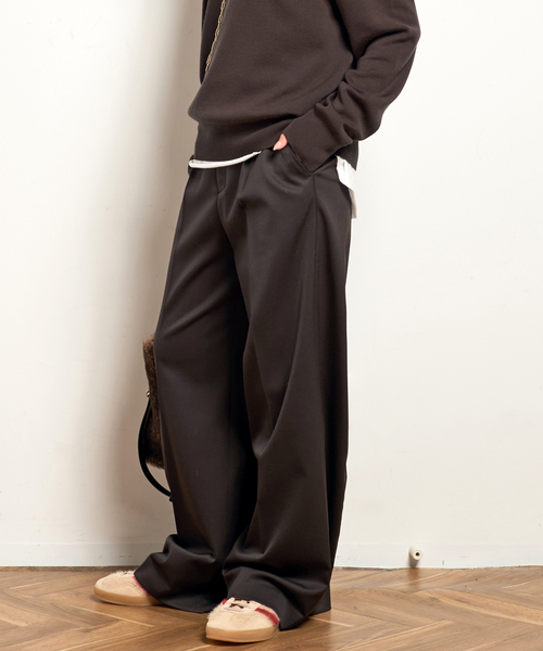 AP STUDIO（エーピーストゥディオ）の「Veneフレアパンツ（スラックス・レディース・ブラック/ブラウン・38/36/34/40）」の13枚目の写真