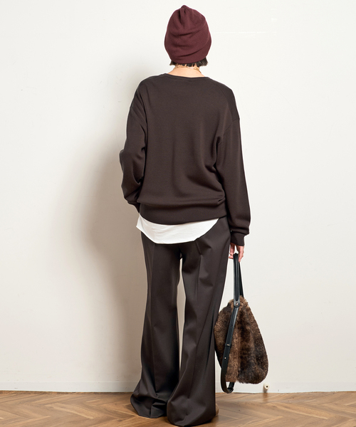 AP STUDIO（エーピーストゥディオ）の「Veneフレアパンツ（スラックス・レディース・ブラック/ブラウン・38/36/34/40）」の9枚目の写真